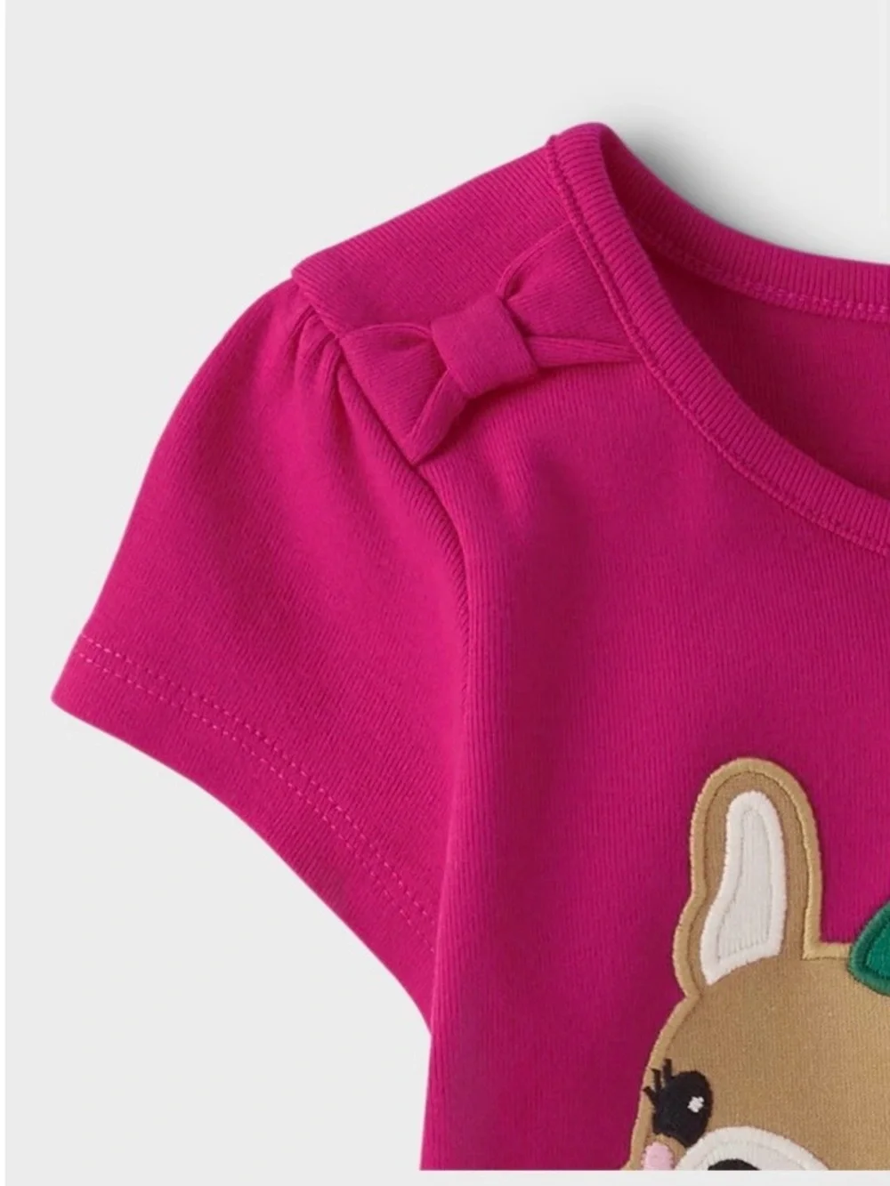 Gymboree Girls Hot Pink ‘Prep School’ Set Top, Leggings, Hair Clips Size 5T/4T
